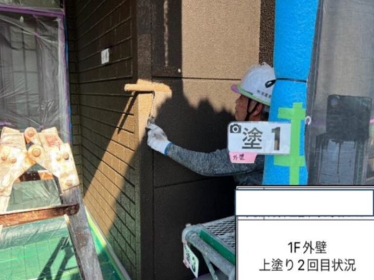 K様邸1F外壁　上塗り2回目
