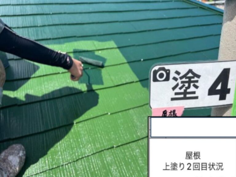 K様邸屋根　上塗り2回目