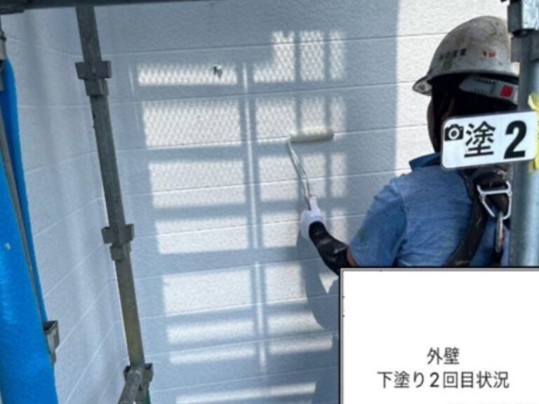 KW様外壁　下塗り2回目