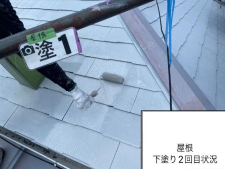 KW様屋根　下塗り2回目