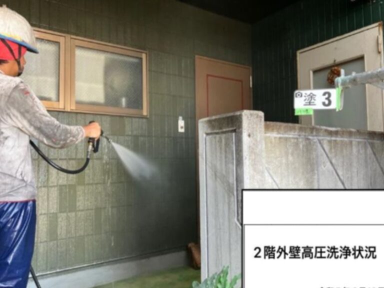 KT様外壁　2階高圧洗浄