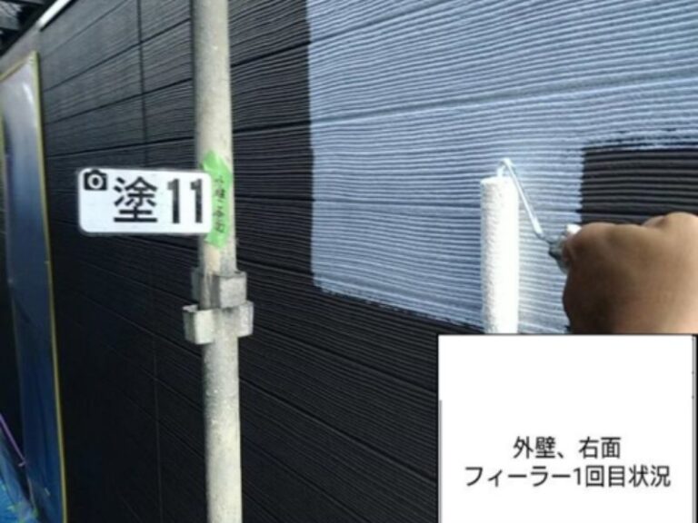 KT様外壁　右面フィーラー1回目