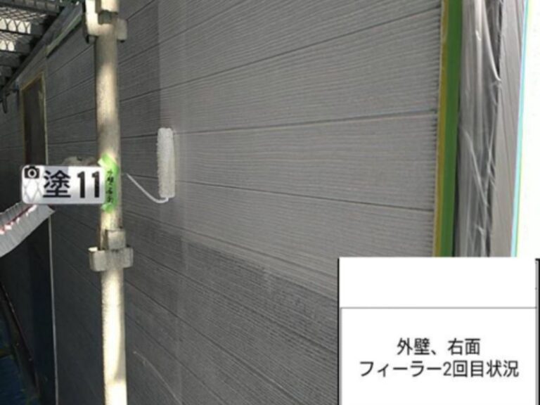 KT様外壁　右面フィーラー2回目