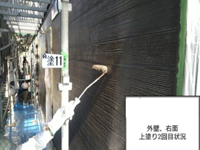 KT様外壁　右面上塗り2回目