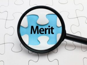 meritと書かれたパズル